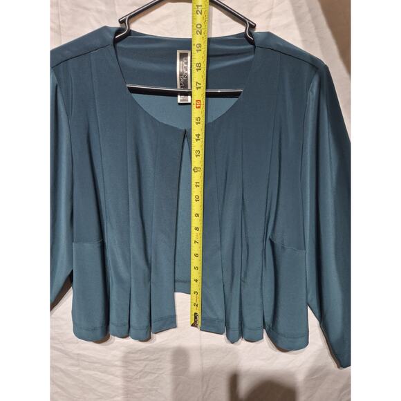 Julian Taylor New York Teal Pleated Cardigan Size 16W. Never Worn - Picture 3 of 6